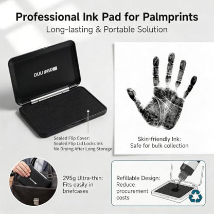 Extra Large Black Stamp Ink Pad 9"×6.7" for Office