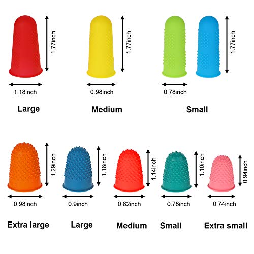 32 Pcs Rubber Finger Pads Tips