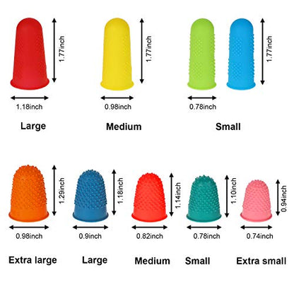 32 Pcs Rubber Finger Pads Tips
