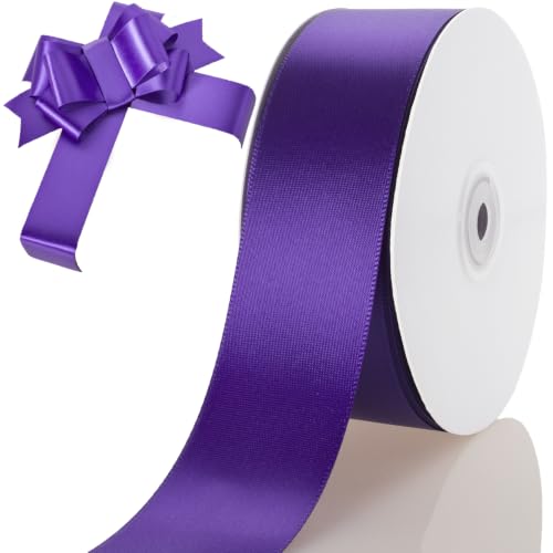 1-1/2 Inch Purple Ribbon 50Yards – Perfect for Gift Wrapping