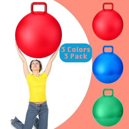 3 Pcs 31 Inch Bouncing Ball with Handle (3 Count)