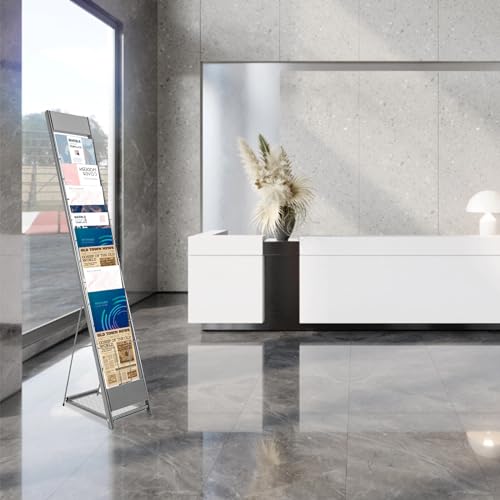 10 Tiers Portable Magazine Rack Book Brochure Display Stand Holder