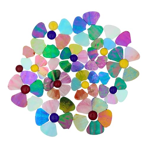 Iridescent Flower Mosaic Tiles