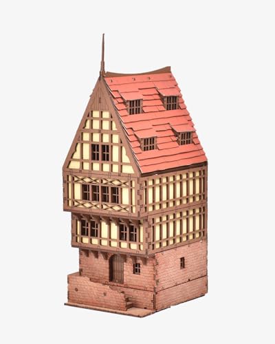 Brick Rowhouse DIY Wooden Building Kit for Teens and Adults