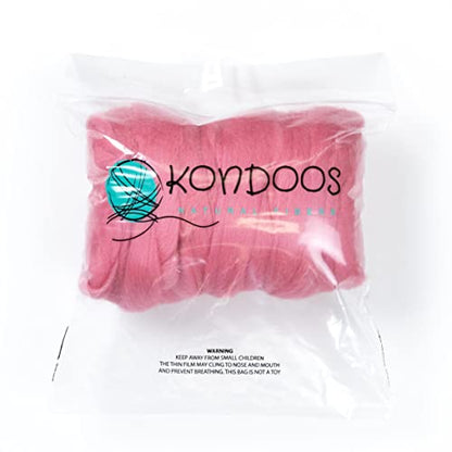 Colored Natural Wool roving
