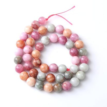 60pcs 6mm Natural Alashan Rainbow Agate Stone Beads for Jewelry Making DIY Bracelet Necklace Accessories 15" Energy Healing Power Stone Beads