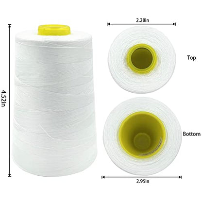 4 Cones of 3000 Yards Each Spool Thread for All Purpose (36000 Foot)