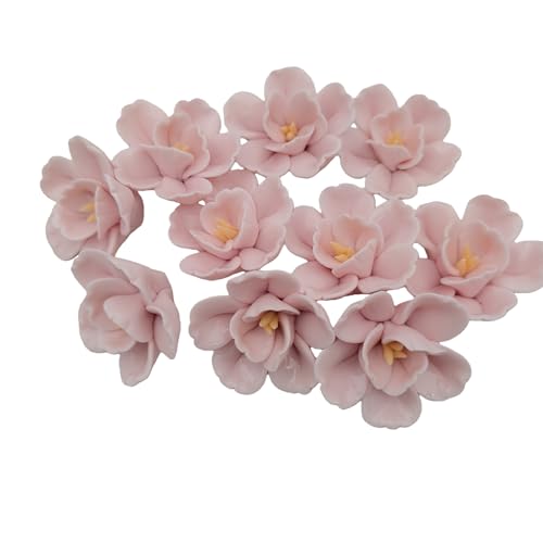 10PCS 3D Ceramics Flower Mosaic Tiles (8 Ounce)