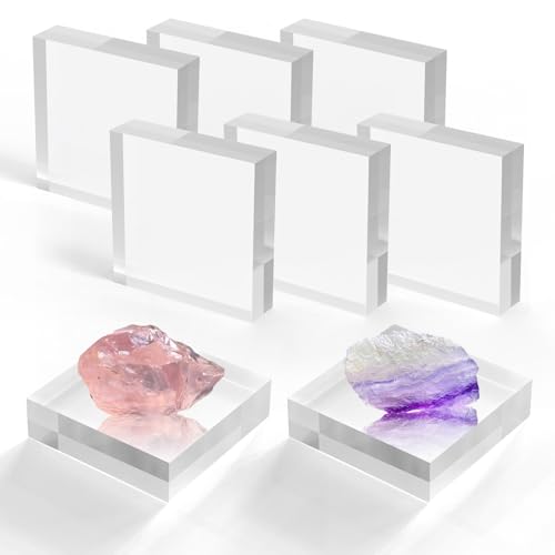 8 Pcs 3 X 3 X 1 Inch Acrylic Blocks (8 Count)