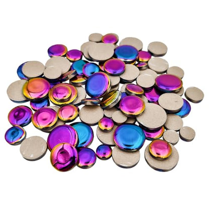 200g Iridescent Round Mosaic Tiles for Crafts Bulk