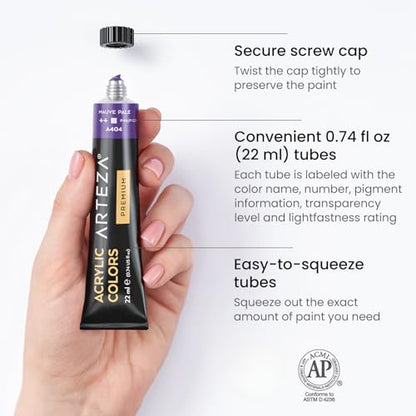 ARTEZA Acrylic Paint Set (44.4 Fl Oz)