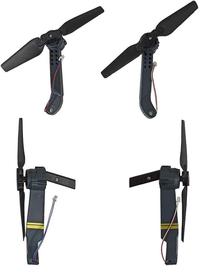 RC Quadcopter Spare Parts Axis Drone Arms with Propellers FPV Racing Drone Arms Comaptible with E58/L800/JY019/S168 RC Hobby, 4pcs Included