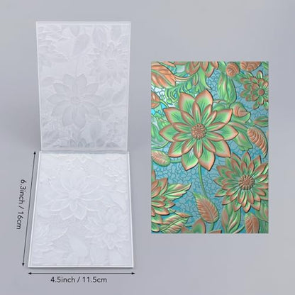 3D Embossing Folders Lotus for DIY Scrapbooking Photo Album Card Paper Craft Decoration for Card Making