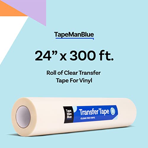 24" x 300' Roll of Clear Transfer Tape for Vinyl (300 Foot)