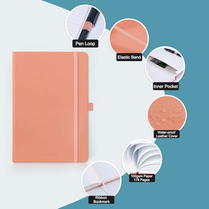 4 Pack Lined Journal Notebooks for Work (4 Count)