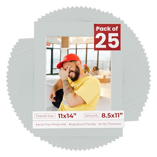 11x14 Mat for 8.5x11 Photo (25 Count)