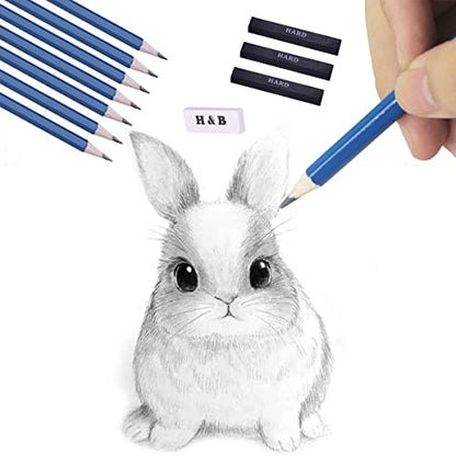 40 Piece Professional Sketch Pencil Drawing Kit