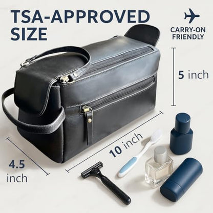 Leather Toiletry Bag for Men