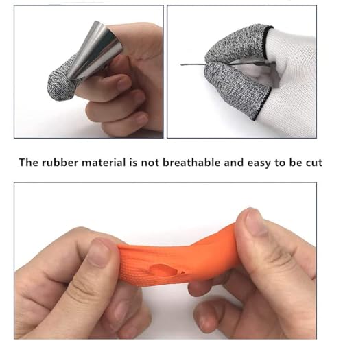 Elfzone 100PCS Finger Cots Cut Resistant Protector