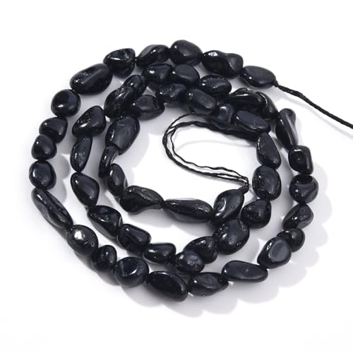 Black Tourmaline Pebble Nugget Oval Free Tumbled Stone 6