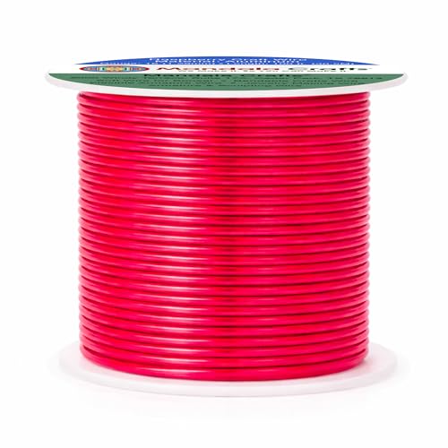 16 Gauge Raspberry Anodized Aluminum Craft Wire (100 Foot)
