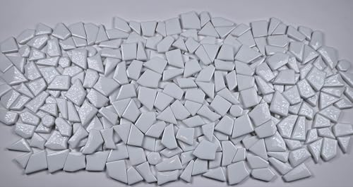 Irregular Glass Mosaic Tiles Bulk 500g Glossy and Iridescent Mosaic Glass Tiles for DIY Projects and Arts and Crafts Solid Colors and Mixes (263 Count)