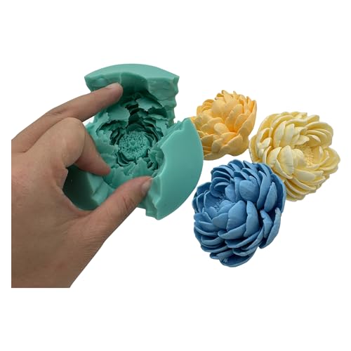 3D Peony Candle Wax Mold DIY Flower Silicone Molds for Resin Crystal Epoxy Paris Plaster Gift Crafts Home Decorations Mould