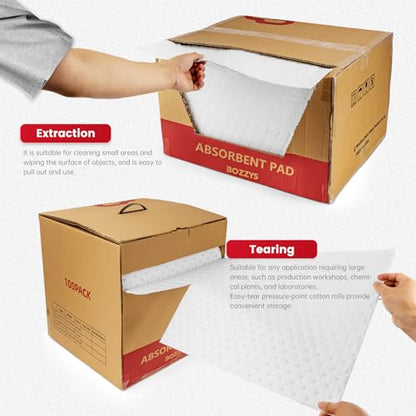 Oil Absorbent Pads Roll (100 Count)
