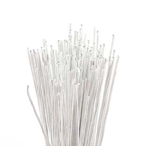 22 Gauge White Floral Wire Stem for Flower Arrangement Craft Supply