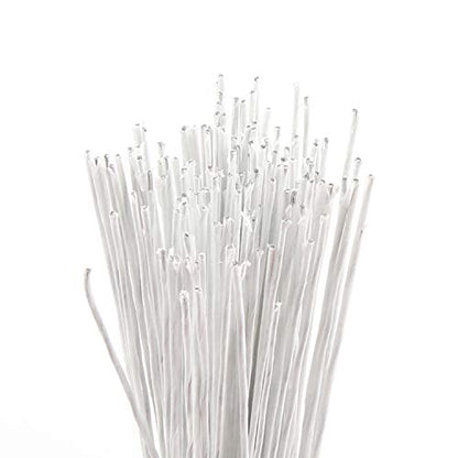 22 Gauge White Floral Wire Stem for Flower Arrangement Craft Supply