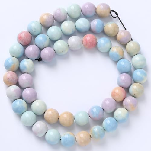 8mm 45pcs Natural Alxa Rainbow Stone Beads for Jewelry Making Energy Healing Power Stone Beads DIY Bracelet Necklace Accessories 15"