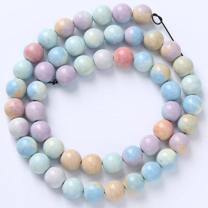 8mm 45pcs Natural Alxa Rainbow Stone Beads for Jewelry Making Energy Healing Power Stone Beads DIY Bracelet Necklace Accessories 15"