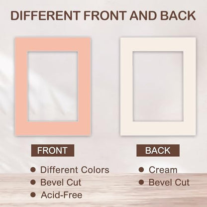 15 Pack Picture Mats 8.5 x 11 for 6 x 8 Photos