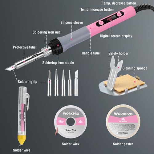90W Soldering Iron Kit with Digital Display