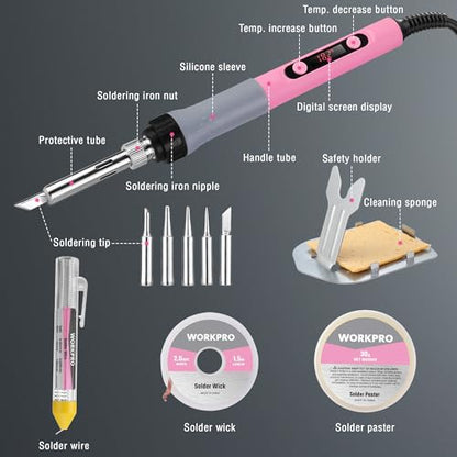 90W Soldering Iron Kit with Digital Display