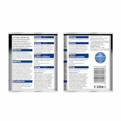 Quick Dry Blackboard Black Paint 1L (33.81 Fl Oz)