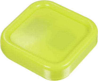 HARFINGTON Magnetic Pin Cushion Square Plastic Magnetic Sewing Pin Holder Storage Case Needle Cushion Tool for Sewing DIY Projects, Yellow-Green