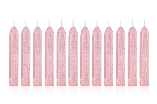 12Pcs Sealing Wax Sticks with Wicks for Wax Seal Stamp (12 Count)