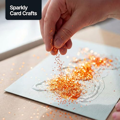 Craft Glitter Fluorescent Orange 100g Extra Chunky Glitter (3.5 Ounce)