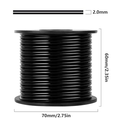 95FT 14 Gauge Bendable Black Aluminum Craft Wire for Jewelry Making Craft (95 Foot)
