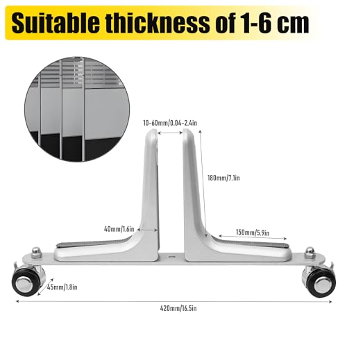 2PCS Room Divider Stabilizer Feet with Stainless Steel Wheels (4 Count)