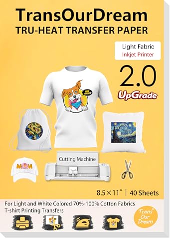 Upgraded Iron on Heat Transfer Paper for T Shirts (21.28 Ounce)