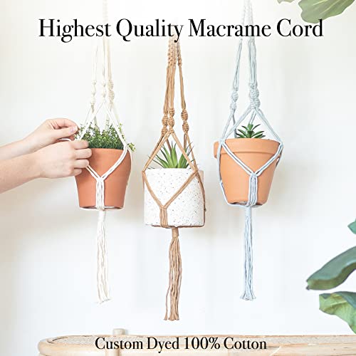 Macrame Kit Makes 3 DIY Plant Hangers for Teens & Adult Beginners