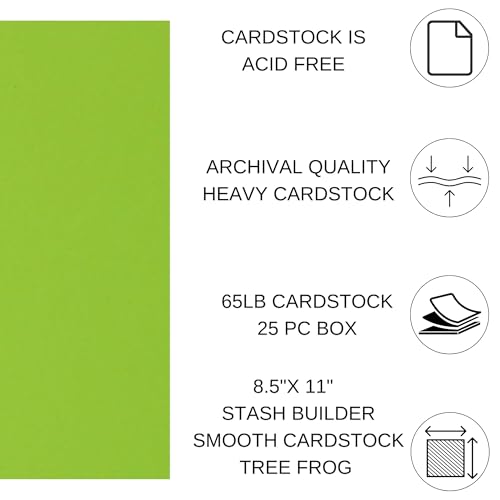 PA Paper Accents Stash Builder Cardstock 8.5" x 11" Tree Frog