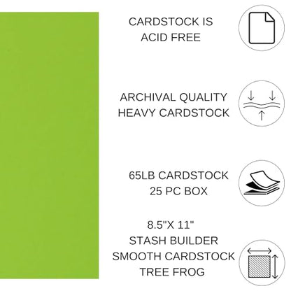 PA Paper Accents Stash Builder Cardstock 8.5" x 11" Tree Frog