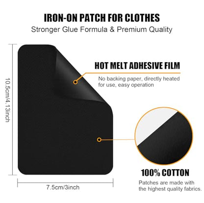 Iron on Patches Repair for Fabric Clothes (8 Count)