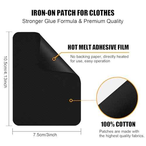 Iron on Patches Repair for Fabric Clothes (8 Count)