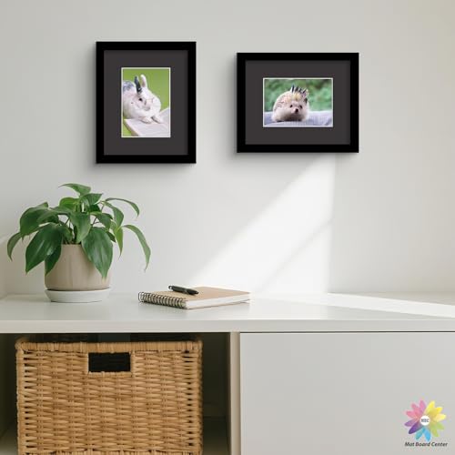 Mat Board Center 50 Pack 8x10 Picture Mat for 5x7 Photo Black