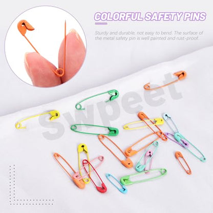 440Pcs 19mm 0.75 Inch Colorful Safety Pins Assortment Kit