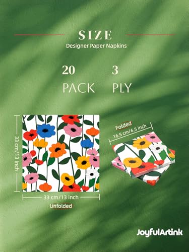 20 Pack Designer Paper Napkins (20 Count)